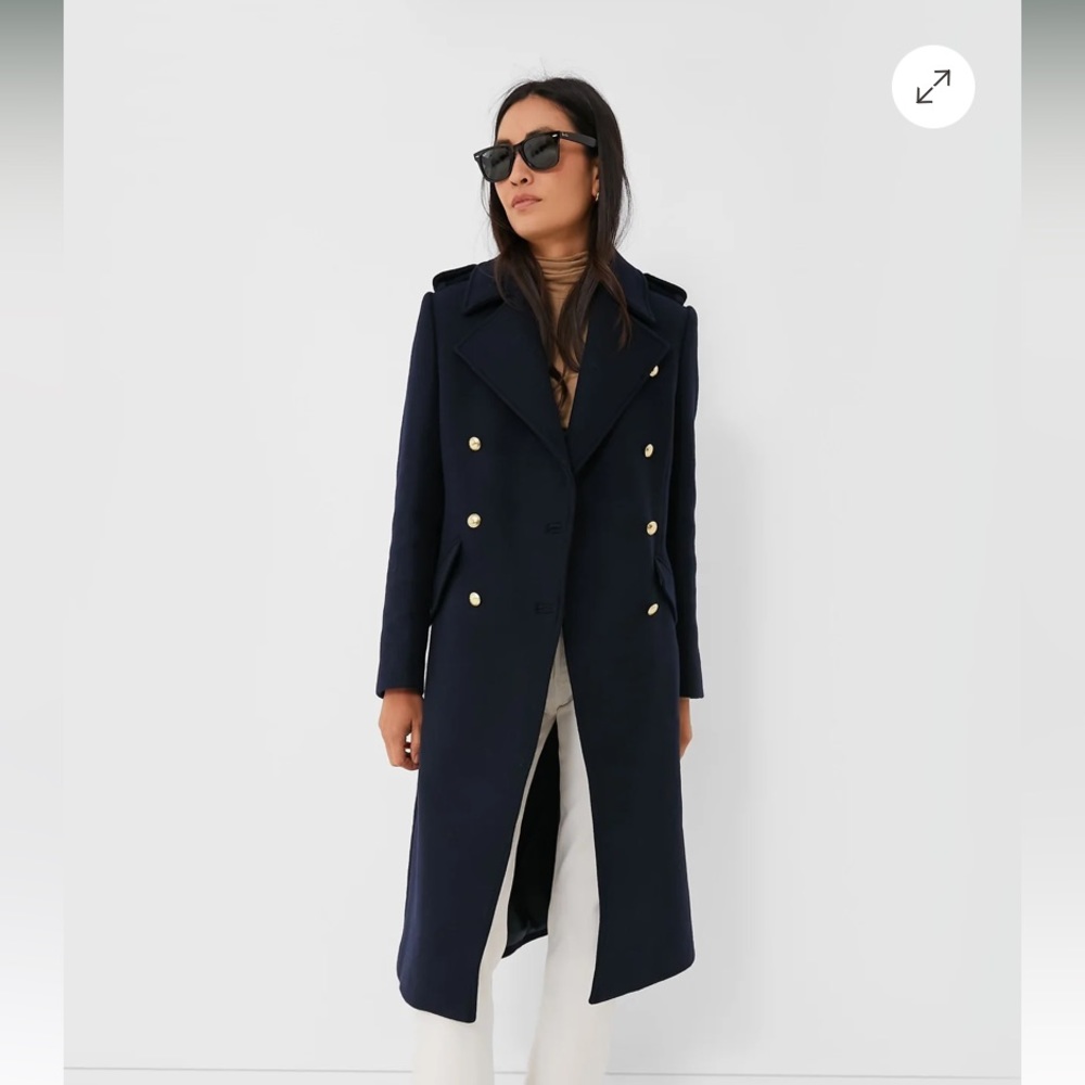 BARBOUR Navy Inverraray Wool Coat